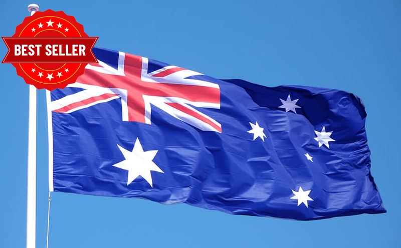 Australian Flag, Aussie Flag, Australia Day Flag, AU Flag OZ Banner, with Metal