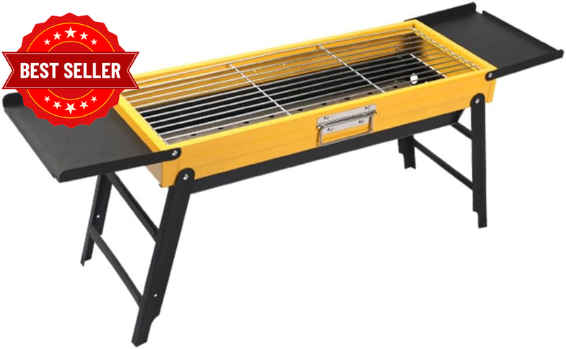 Folding Charcoal Grill with Durable Material, Portable Cooking Grill, Stainless