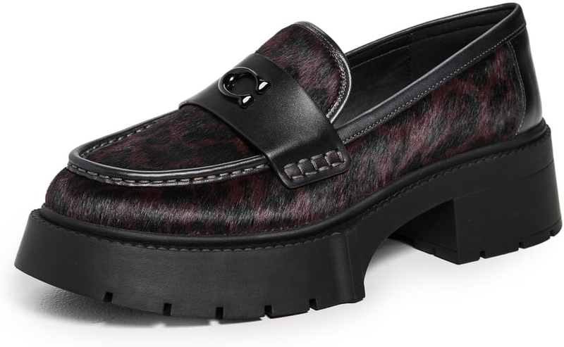 Coach Women's Leah Platform Leopard Print Loafers