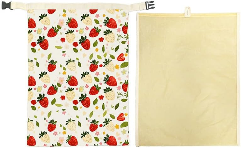 2 Pack Reusable Beeswax Bread Bags with Zipper for Homemade Bread, 17X13 Inch, X