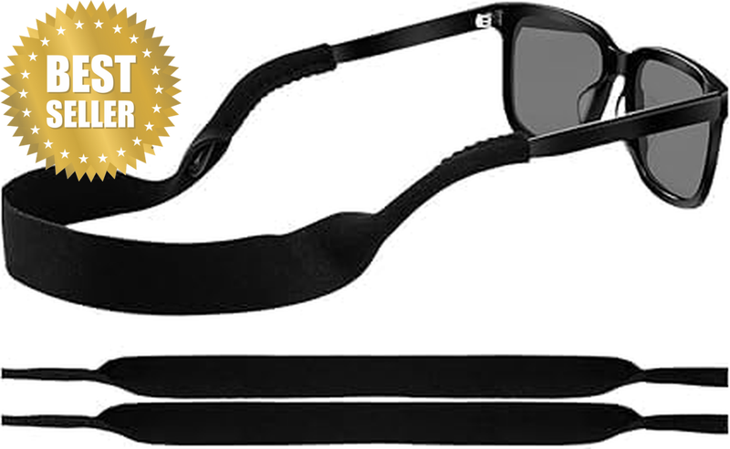 2 Pack Floating Sunglasses Strap - Classic Neoprene Sport Eyewear Retainer - Sec