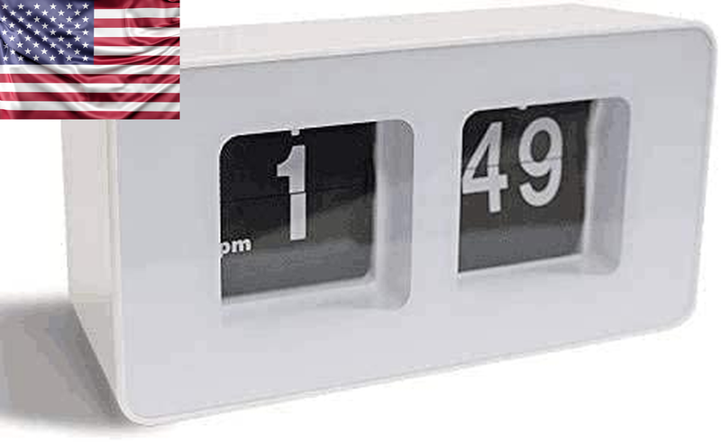 Flip Clock Desk Timer Retro Clock Analog Clock Office Decor Minimalist White $