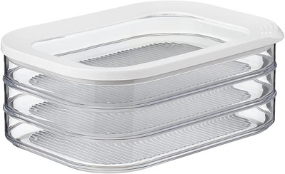 Modula Rounded Food Storage Box with Lid Set of 3 | Ideal for Cold Cuts, Cheese,