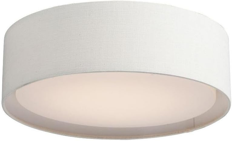 Prime 19.5W 3 LED 16 Inch Wide Flush Mount with Oatmeal Linen Finish