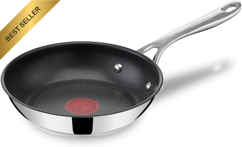 Jamie Oliver Cook'S Direct Stainless Steel Frying Pan, 20 Cm, Non-Stick Coating,