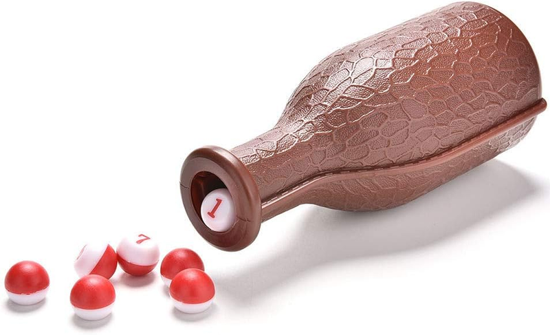 Billiard/Pool Plastic Tally Shaker Bottle with Peas/Balls, Kelly/Pill Pool