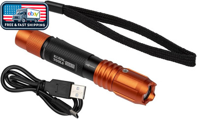 Waterproof Flashlight Klein Tools 275 Lumens 4Modes USB-C Rechargeable