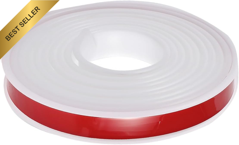Edge Protector for Cabinets, Desk, and Furniture – White TPE Self-Adhesive Edge
