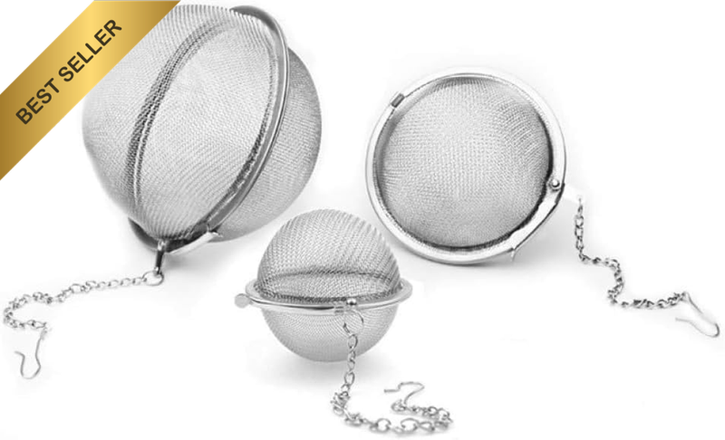 3Pcs round Shape Stainless Steel Fine Mesh Seasoning Ball Kitchen Soup Spice Ste
