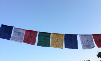 Tibetan Cotton Buddhist Prayer Flags 25 Flags in Single Roll