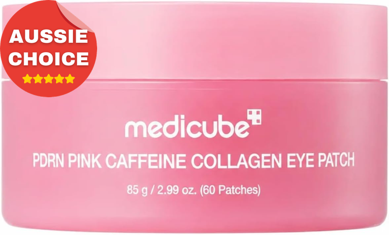 PDRN Pink Caffeine Collagen Eye Patch 60 Pcs Hydrating Revitalizing Treatment