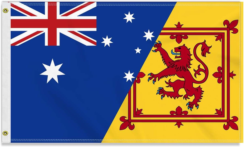 Large 3×5 FT Scottish Lion Australia Friendship Flag, Big Scotland Rampant Austr