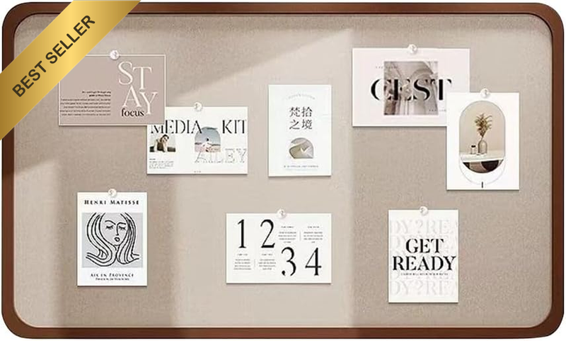 60X80Cm Bulletin Board, Rustic Cork Felt Wall Board | Rustic Bulletin Board with