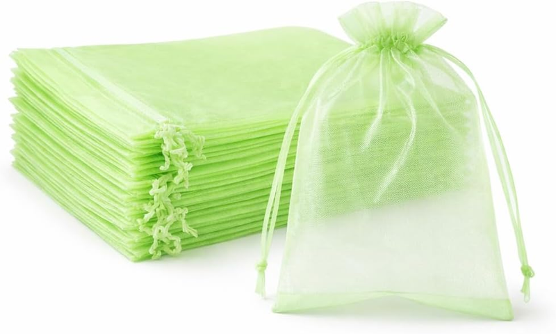 50Pcs 15X20Cm Fruit Protection Bags Mesh Drawstring Plant Covers for Fruit Trees