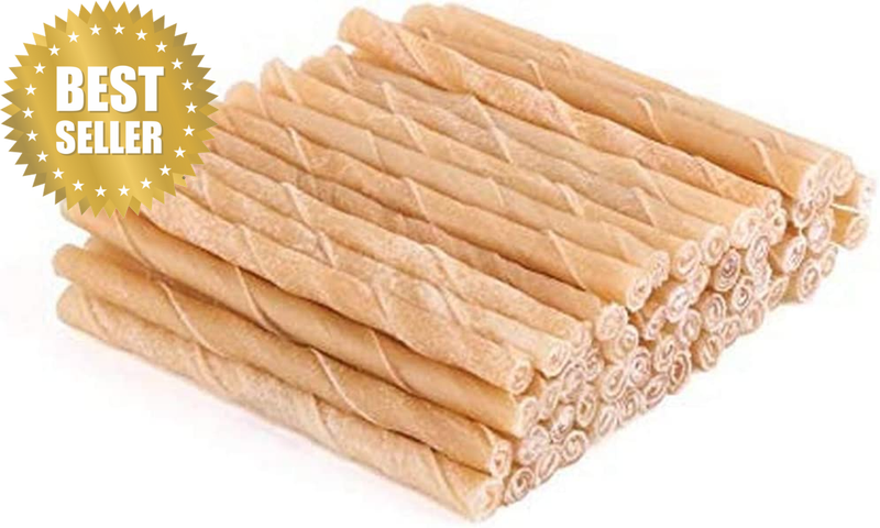 Natural Twisted Sticks Dog Treat, 235G - 50 Pack