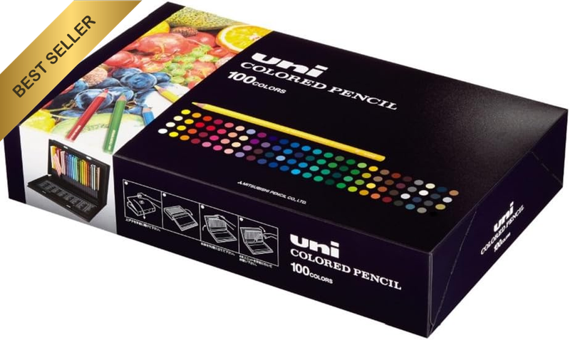 Uni 100‑Color Pencil Set Comprehensive Drawing Sketching Art Supplies