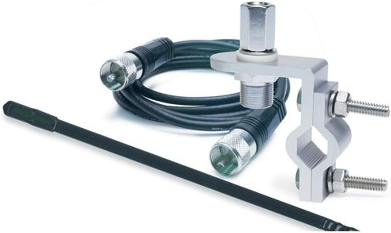 RP-83B Standard Series Black 3-Feet Mirror Mount Fiberglass CB Antenna Kit