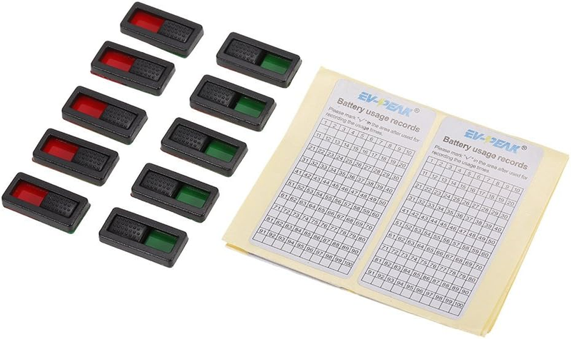 10Pcs Power Display Indicator Charge Marker Record Sticker for Rechargeable