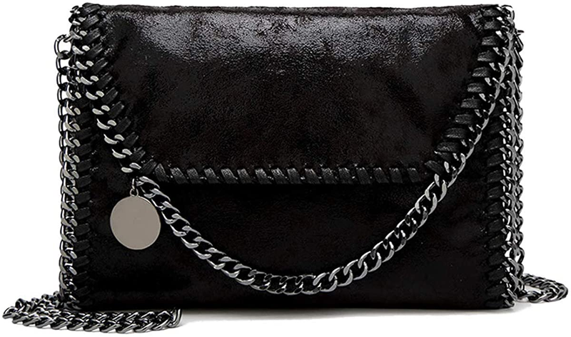 And Handbags Chain Strap Crossbody Bags For Women(blac