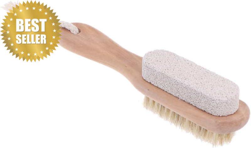 Double-Sided Pumice Brush Foot File with Bristles Callus Remover Dead Skin Scrap