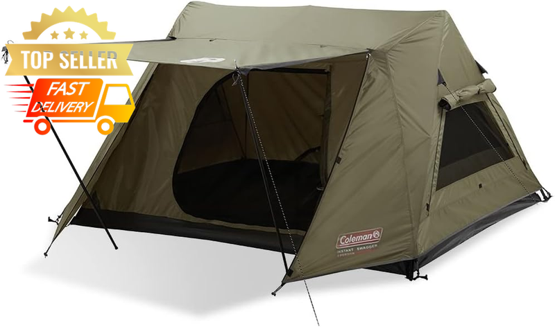 Instant Up Swagger 1-3 Person Tent, Waterproof Windproof, Quick Setup Camping