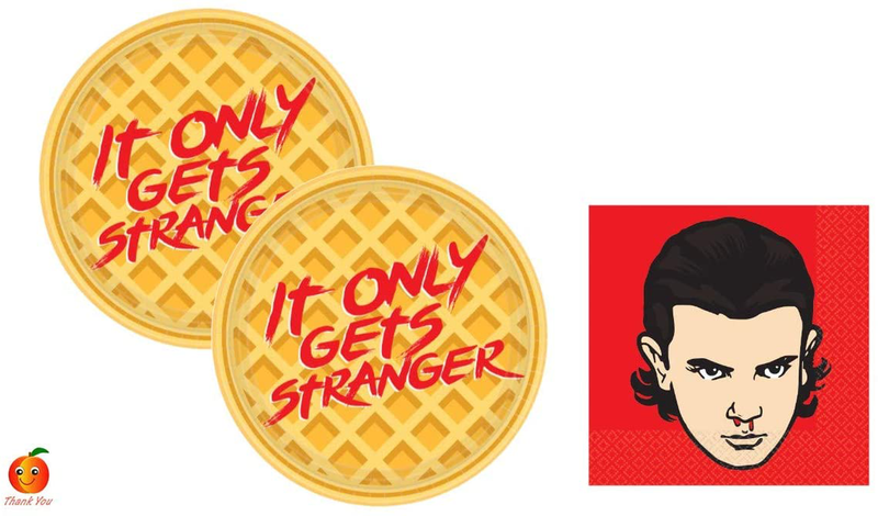 Stranger Things Party Supply Set with Paper Plates and Napkins for 16 by Amscan
