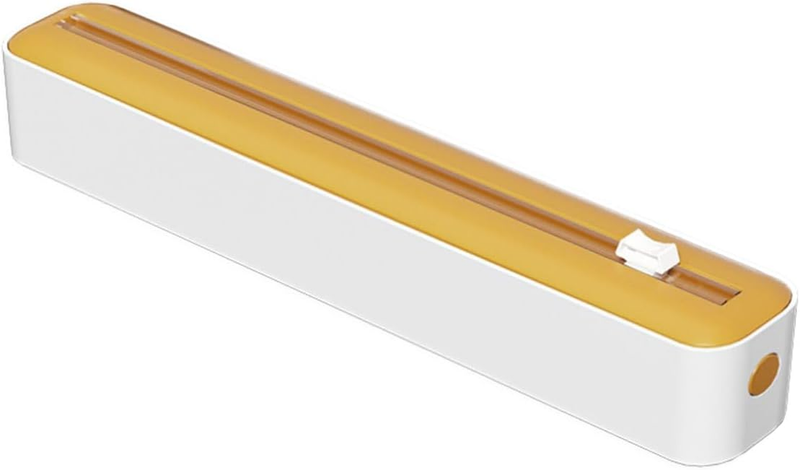 Magnetic Wall-Mounted Film Cutter Box with Two-Way Sliding Knife, ABS Cling Wrap