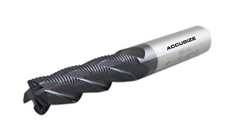 1/2 inch Dia, M42 8% Cobalt Tialn Roughing End Mill, Coarse Tooth, Center Cuttin