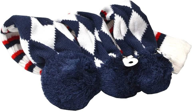 3PCS Knitted Golf Head Covers 1-3-5 for Driver and Fairway Woods with Long Neck