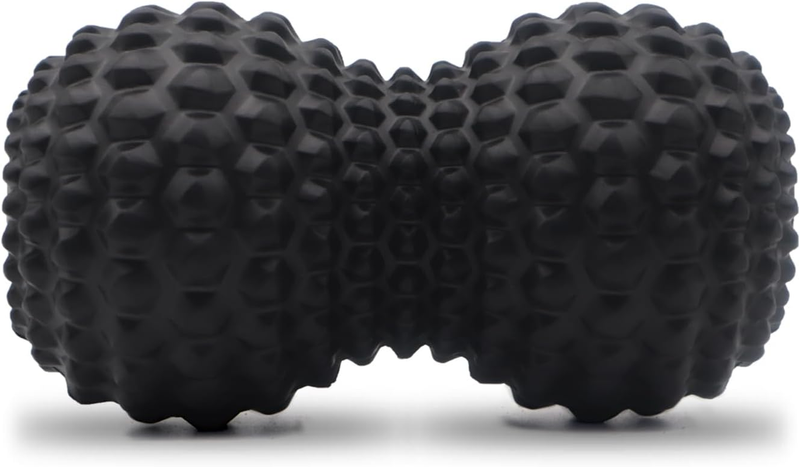 KITWILD Peanut Massage Ball, Double Lacrosse Massage Roller Ball, Black