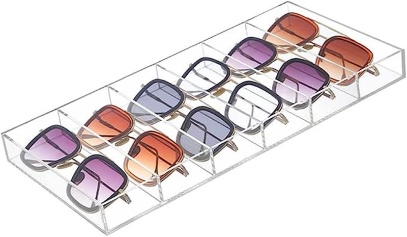 Acrylic Sunglasses Storage Organizer, Clear Display Organizer,6 Slot Clear Eyegl