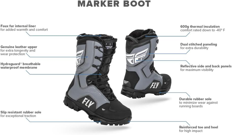 2022 Marker Boot (Black/Grey, 12)