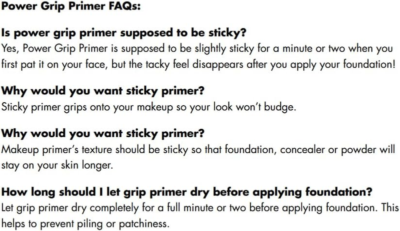 Cosmetics Power Grip Primer, Gel-Based & Hydrating Face Primer For Smoothing Ski