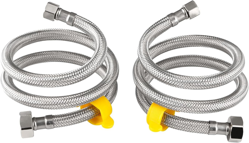 F12 24 Inches Line Connects Kitchen Sink to Water Supply, Braided Faucet