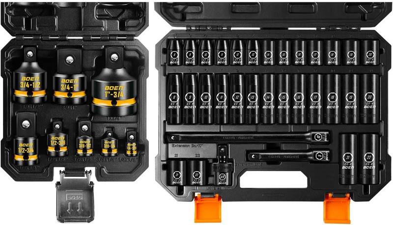 33-Piece Metric Socket Set and 8-Piece Adapter/Reducer Kit Bundle