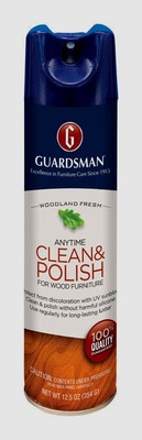 12.5oz GUARDSMAN Anytime Clean & Polish Protects Wood Furniture Woodland Fresh