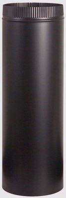 3 IMPERIAL BM0113  8" Dia x 24" Long BLACK PIPE 24 Gau Single Wall Steel Chimney
