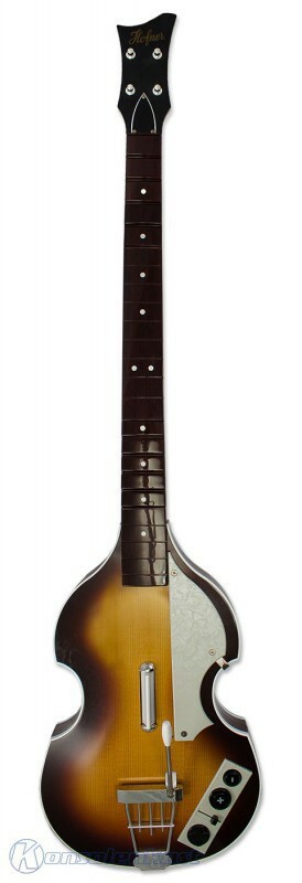 Wii - Rock Band: Beatles Hofner Bass Gitarre / Guitar Controller #braun