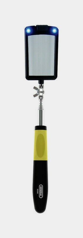 General Tools Lighted INSPECTION MIRROR 80560 Shatter Resistant 360 Swivel 33