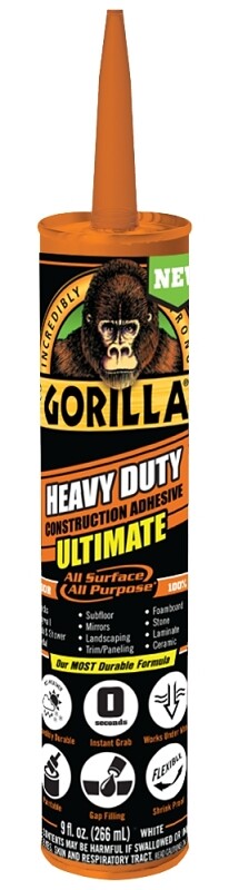 GORILLA 8008002 HEAVY DUTY CONSTRUCTION ADHESIVE 9 OZ.