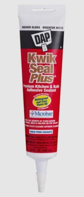 DAP WHITE Kwik Seal Plus Antimicrobal Adhesive Caulk Kitchen &...