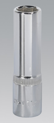 Sealey SP3811D WallDrive  Socket 11mm Deep 3/8''Sq Drive Fully Polished