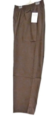 Scrub Pants L Adar Brown Elastic Waist Uniforms Nursing Ladies 502 Blend New