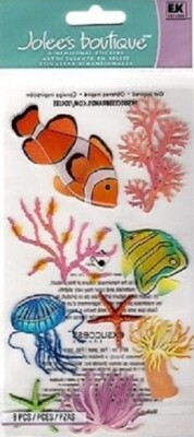 Jolee's OCEAN ANIMALS - SEA ANEMONE Stickers Fish Seahorse Whale Octopus Coral