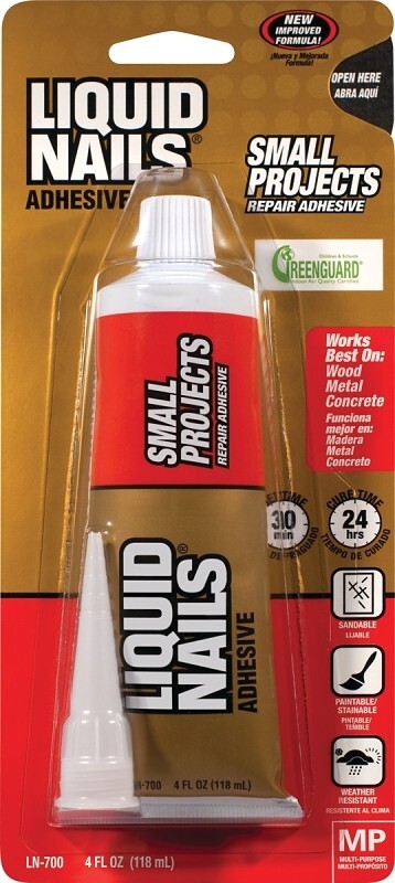 LIQUID NAILS LN-700 White Small Projects High Strength Latex Adhesive 4 oz.