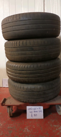 195/65/15 TYRES, ON VW RIMS, PCD 112, £80