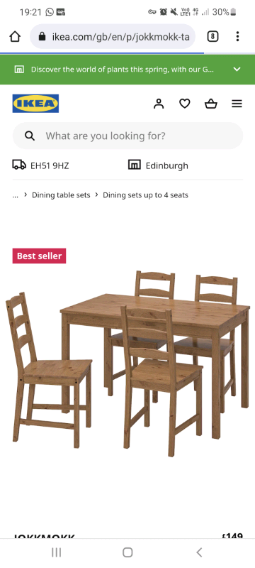 Ikea Jokkmokk Dining Table In, Ikea Dining Table Chair Cushions