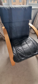 Leather IKEA Poang Chair