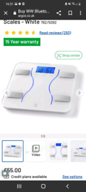 image for WW Bluetooth Smart Bathroom Scales Brand New/No Box