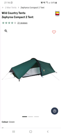 Wild country zephyros 2 compact tent brand new with labels